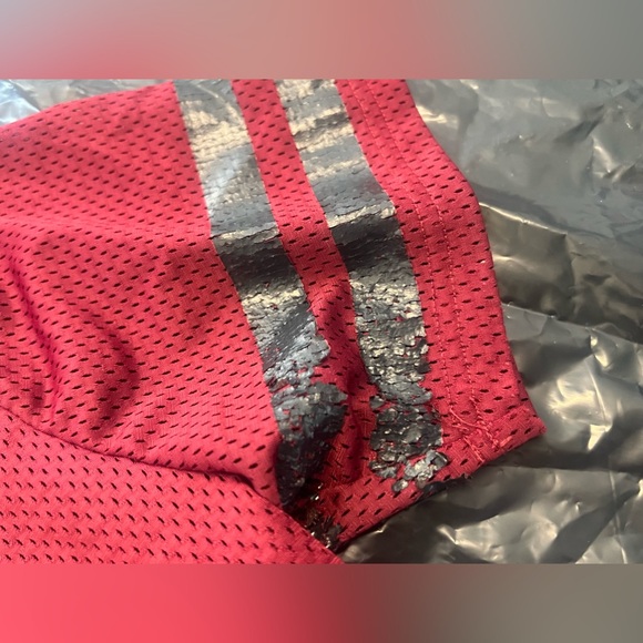 Heavily PreLoved CellBlock13 Tailback Mesh Crop Top - Size S - Burgundy/Black - Picture 6 of 10